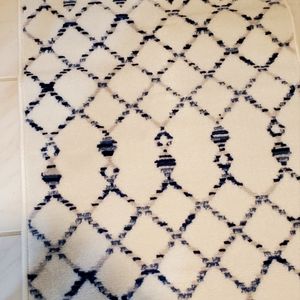 8x2 Floor Runner Nourison Blue & Ivory Washable Contemporary